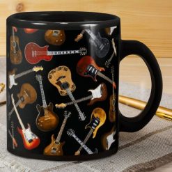 Guitar Lovers Iii Premium Sublime Ceramic Coffee Mug Black