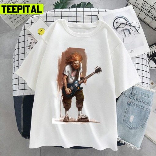 Guitarist Playing Animated Design Unisex T-Shirt