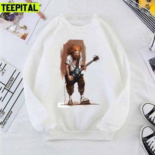 Guitarist Playing Animated Design Unisex T-Shirt