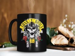 Guns N Roses 85 Skull Mug Hard Rock Mug Premium Sublime Ceramic Coffee Mug Black