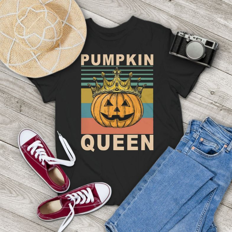 Halloween Pumpkin Queen Vintage T-Shirt