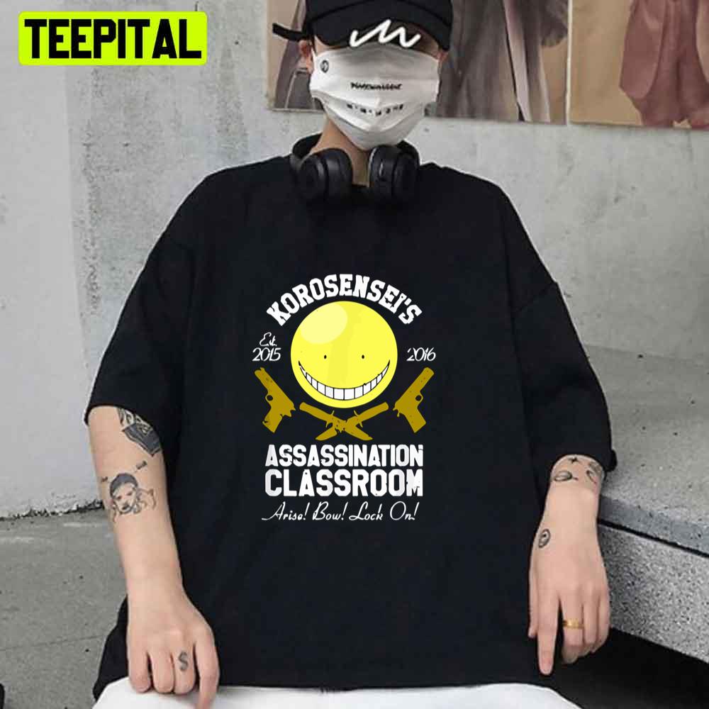 Happy Bow Lock On Koro Sensei Assassination Classroom Anime Unisex T-Shirt