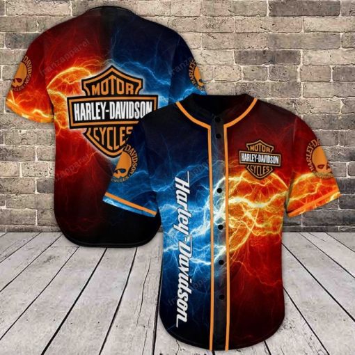 Harley Davidson Personalized 3d Baseball Jersey Limited 02