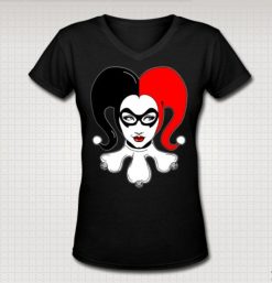 Harley Quinn V Neck Tee Shirt