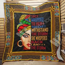 Head Wrap I Am The Storm Black Women Quilt Blanket