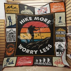 Hike More Worry Less Quilt Blanket