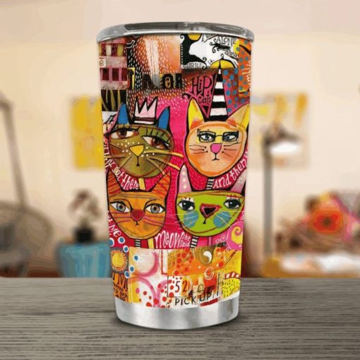 Hippie Cat Stainless Steel Cup