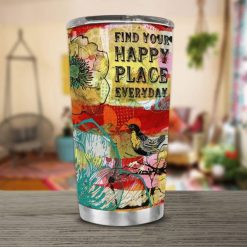 Hippie Happy Place Stainless Steel Cup