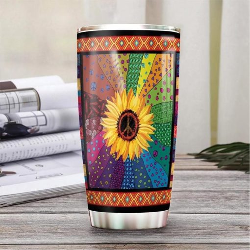 Hippie Sunflower Color Stainless Steel Cup