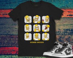 Homer Simpson Moods The Simpson Family Cute Face Unisex Gift T-Shirt