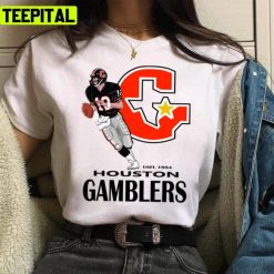 Houston Gamblers Usfl Retro Football Design Unisex T-Shirt