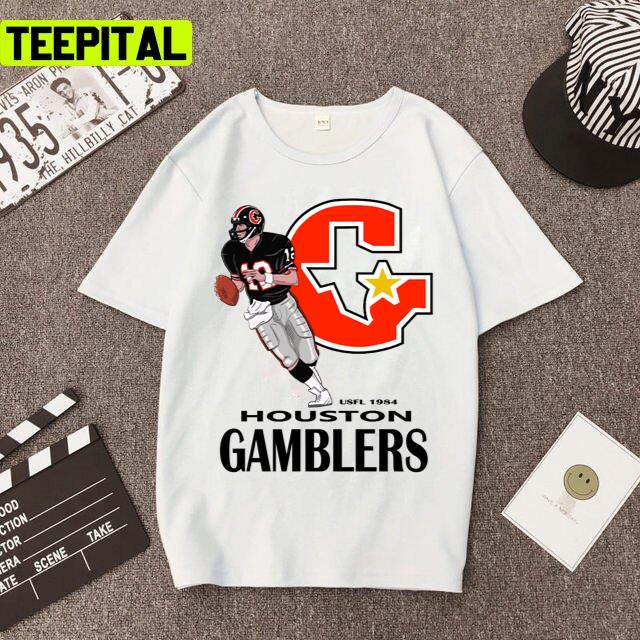 Houston Gamblers Usfl Retro Football Design Unisex T-Shirt