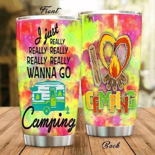 I Just Really Wanna Go Camping Stainless Steel Cup