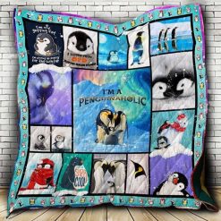 I’m A Penguinaholic Quilt Blanket