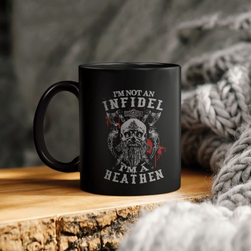 I’m Not An Infidel I’m A Heathen Viking Skull Ceramic Coffee Mug