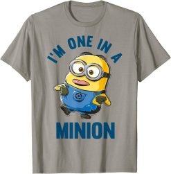 Im One In A Minion Cute Face Banana Retro Vintage Unisex Gift T-Shirt