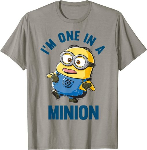 Im One In A Minion Cute Face Banana Retro Vintage Unisex Gift T-Shirt