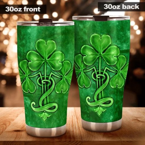 Irish Ceramic Art St Patrick’s Day Stainless Steel Cup