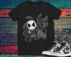 Jack Skellington and Tootheless Halloween Cute Friends Unisex Gift T-Shirt