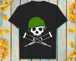 Jackass Military Helmet Skull  Crossbones Logo T-Shirt