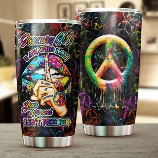 January Girl Hippie Stainless Steel Cup