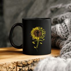 Jesus Cross Sunflower Ceramic Coffee Mug