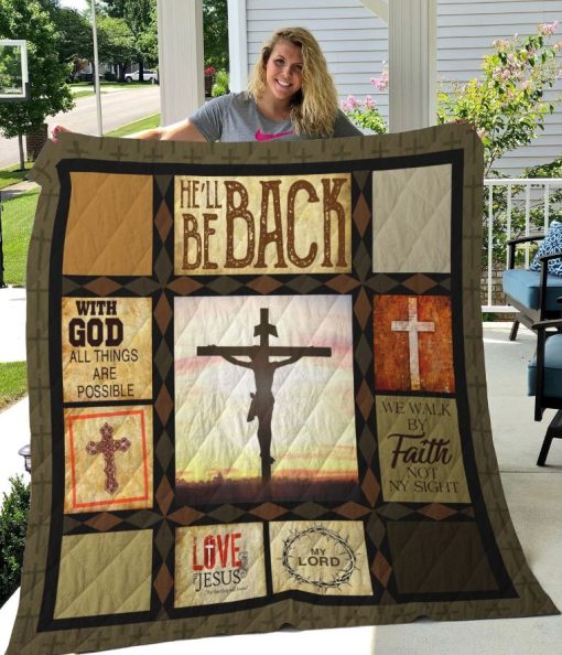 Jesus Walk By Faith Quilt Blanket