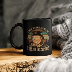 John Banner I Know Nothing I See Nothing I Hear Nothing Ceramic Coffee Mug