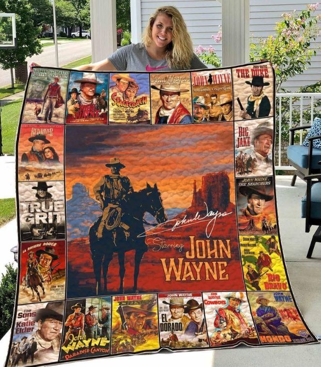 John wayne fleece online blanket