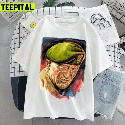 John Wayne Green Berets Movie Retro Art Unisex T-Shirt