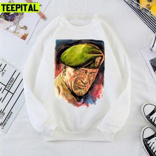 John Wayne Green Berets Movie Retro Art Unisex T-Shirt