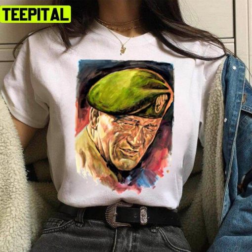 John Wayne Green Berets Movie Retro Art Unisex T-Shirt