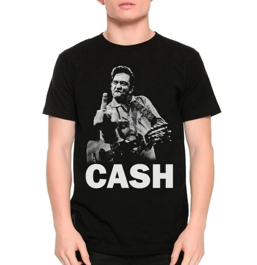 Johnny Cash Middle Finger Unisex T-Shirt