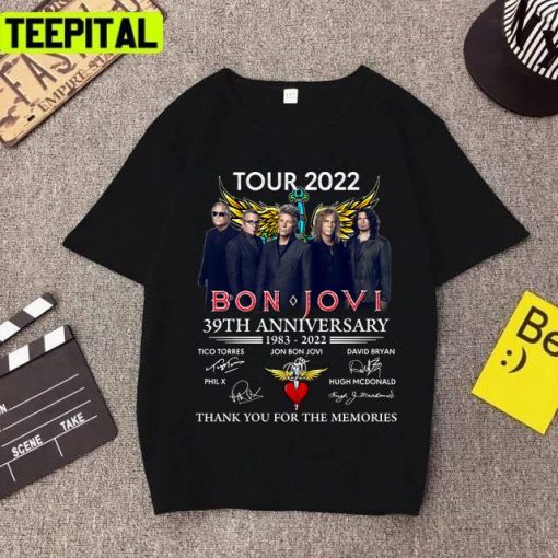 Jovi 39th Anniversary Signatures Thank You Memories Unisex T-Shirt