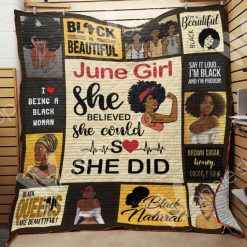 June Black Women Say It Loud Quilt Blanket