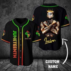 Juneteenth Since 1865 Black King Custom Personalized Name Baseball Jersey kv