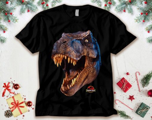 Jurassic Park Big T-Rex Head Graphic Unisex Tee Adult T-Shirt