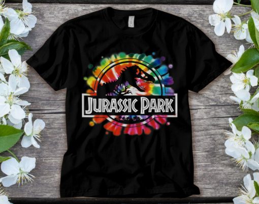Jurassic Park Classis Logo Tie Dye Graphic T-Shirt