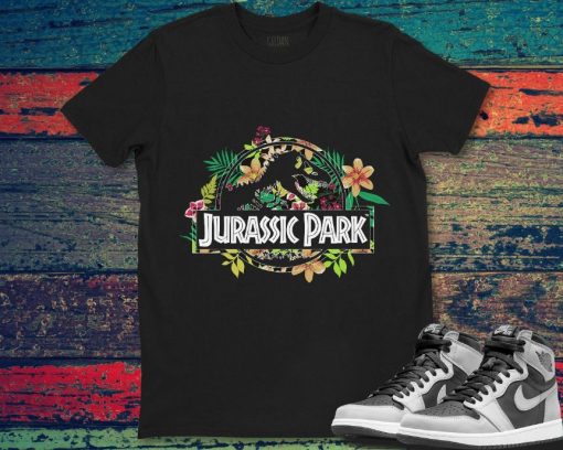 Jurassic Park Floral Tropical Fossil Logo Graphic Unisex Gift T-Shirt