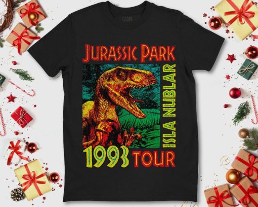 Jurassic Park Isla Nublar 1993 Tour Poster Graphic  Unisex T-Shirt