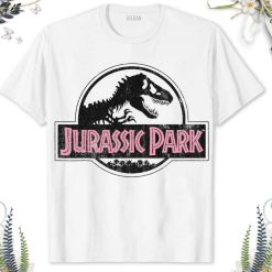 Jurassic Park Logo Pink Type Graphic T-Shirt