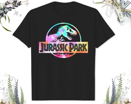 Jurassic Park Logo Tie Dye Gloss Graphic T-Shirt