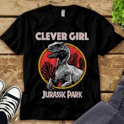 Jurassic Park Retro Raptor Clever Girl Graphic T-Shirt