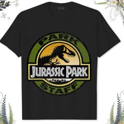 Jurassic Park Staff Retro Logo Graphic T-Shirt