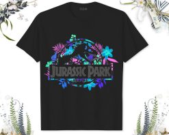 Jurassic Park Tropical Floral Logo T-Shirt