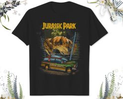 Jurassic Park Vintage T-Rex Break Out Graphic T-Shirt