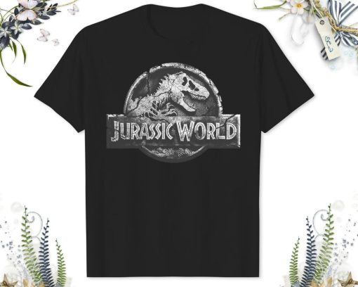Jurassic World Two Distressed Stone Logo Graphic T-Shirt