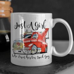 Just A Girl Who Loves Her Tow Truck Guy Mug White