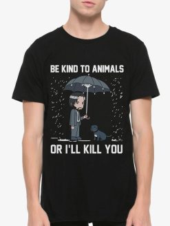 Keanu Reeves Be Kind To Animals Or Ill Kill You T-Shirt