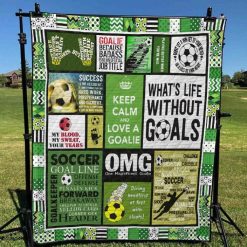 Keep Calm And Love A Goalie Soccer Quilt Blanket